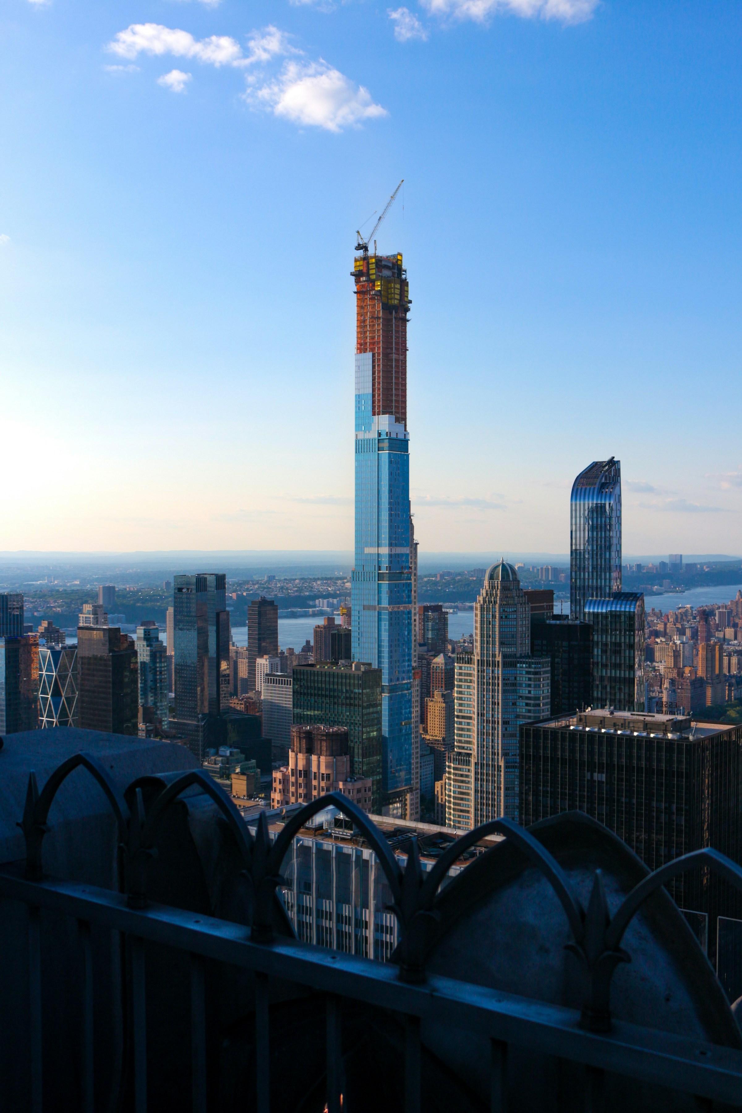 New York City skyscraper under construction