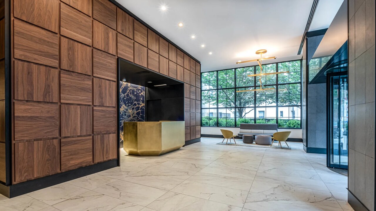 Residential building lobby managed by HTH